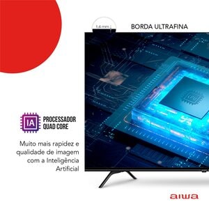 SMART TV AIWA 55 ANDROID 4K BORDA ULTRAFINA (AWS-TV-55-BL-01