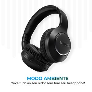 HEADPHONE AIWA HP-04-B PRETO BLUETOOTH AWS-HP-04-B