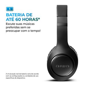HEADPHONE AIWA HP-04-B PRETO BLUETOOTH AWS-HP-04-B