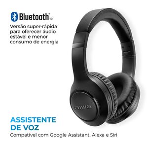 HEADPHONE AIWA HP-04-B PRETO BLUETOOTH AWS-HP-04-B