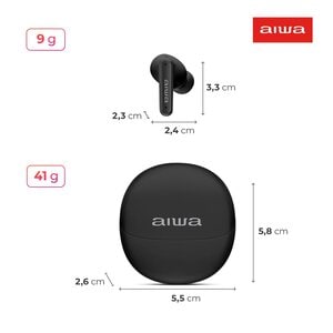 FONE DE OUVIDO AIWA EB-04-B PRETO BLUETOOTH AWS-EB-04-B