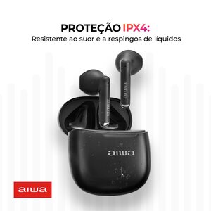 FONE DE OUVIDO AIWA AWS-EB-05-B PRETO BLUETOOTH