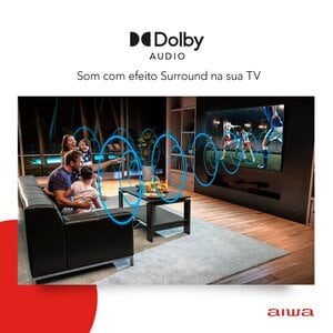 SMART TV AIWA 50 POLEGADAS ANDROID 4K BORDA ULTRAFINA PRETO