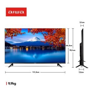 SMART TV AIWA 50 POLEGADAS ANDROID 4K BORDA ULTRAFINA PRETO