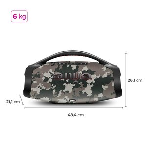 CAXA DE SOM AIWA BOOMBOX PLUS AIWA BBS-01-BG CINZA BLUETOOTH