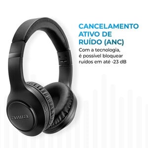 HEADPHONE AIWA HP-04-B PRETO BLUETOOTH AWS-HP-04-B