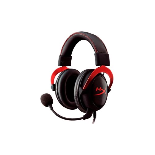 HyperX Cloud II Wired Over-the-head Headset - Red - Binaural - Circumaural - 60 Ohm - 15 Hz to 25 kHz - 100 cm Cable - Con