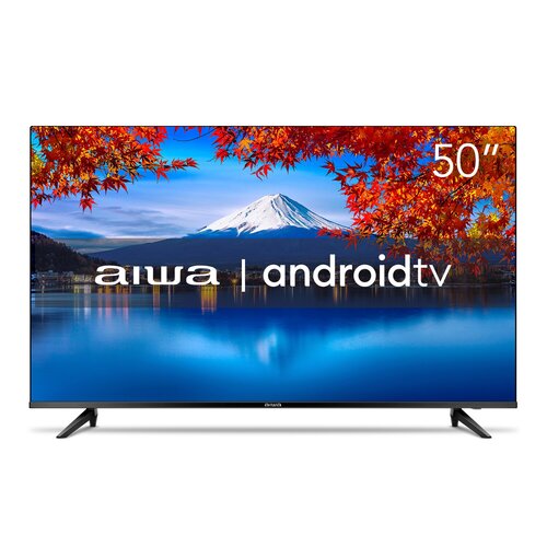 SMART TV AIWA 50 POLEGADAS ANDROID 4K BORDA ULTRAFINA PRETO