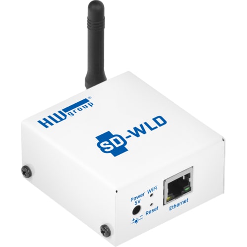 SD-WLD plain unit: WiFi / Ethernet water leak detector SaaS.