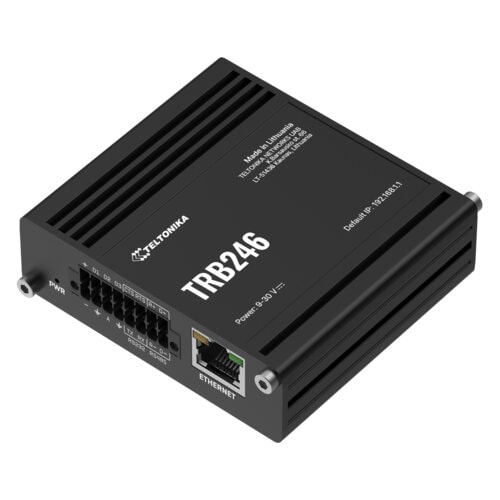 Vista 2 de TRB246 LTE CAT 4 + RJ45 + GNSS + RS232 +