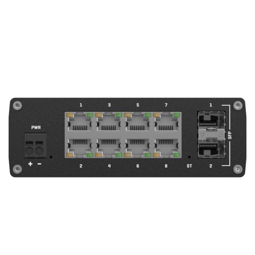 Vista 4 de Switch TSW212 8 puertos Ethernet 1Gbps +