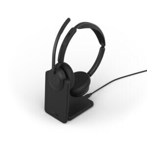 Jabra Evolve3 45 - Stereo, Link 390a (USB-A), MS Teams, with Charging Stand