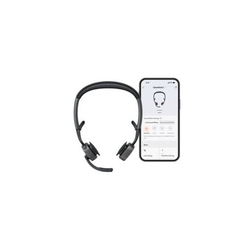Shokz OpenMeet2 UC Headset with AI-Powered Noise Cancelling Microphones and USB-C Bluetooth Adapter