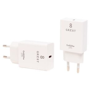 GRE8T GRS PD WALLCHARGER USB-C 20W WHITE B2B