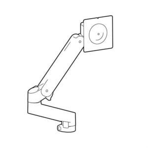 Ergotron Mounting Arm for Monitor, Mounting Collar, Mounting Pole, Display Screen, LCD Display - Dark Grey - Height Adjust