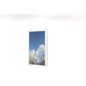 HI-ND Display Enclosure - 139.7 cm (55") - Portrait - Ceiling Mountable - Powder Coated Metal - White