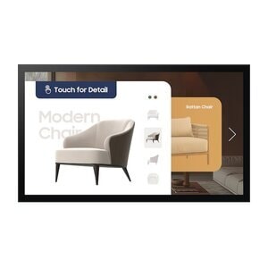 Samsung 32" Wide 16:9 QM32C-T, All-in-one Capacitive Touch, 400 nits, 16/7 operation, Charcoal black, HDMIx3 , RS232(in/out), 2xUSB, Ethernet, WiFi 2.4/5GHz, Bluetooth, Tizen 7.0 Player OS, 2x10W speakers, VESA 200x200