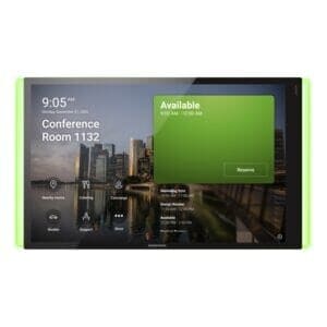 10.1 in. Room Scheduling Touch Screen for Microsoft Teams® Software, Black Smooth, includes one TSW-1070-LB-B-S light bar 