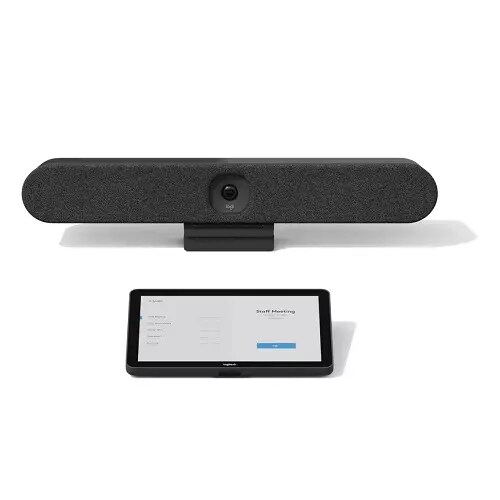 Logitech Rally Bar Huddle + Tap IP Graphite Bundle for Video Meeting Rooms
