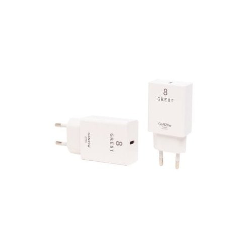 GRE8T GRS PD WALLCHARGER USB-C 20W WHITE B2B