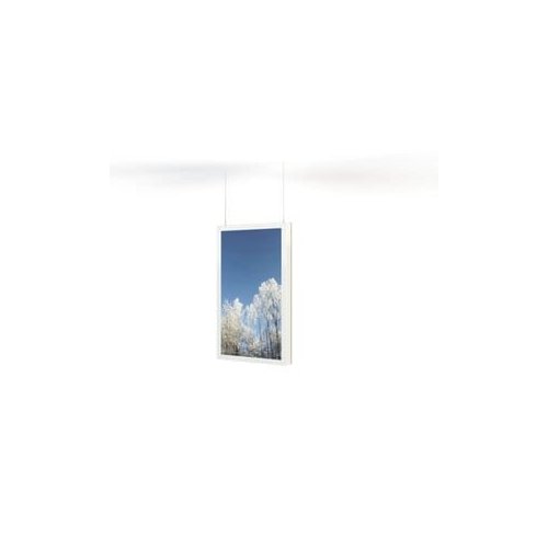 HI-ND Display Enclosure - 139.7 cm (55") - Portrait - Ceiling Mountable - Powder Coated Metal - White