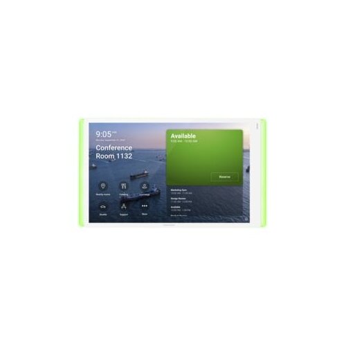 10.1 in. Room Scheduling Touch Screen for Microsoft Teams® Software, White Smooth, includes one TSW-1070-LB-W-S light bar 