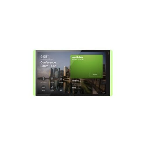 10.1 in. Room Scheduling Touch Screen for Microsoft Teams® Software, Black Smooth, includes one TSW-1070-LB-B-S light bar 