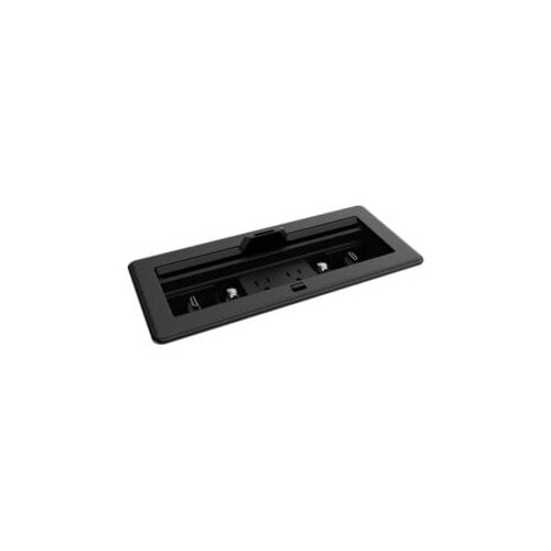 FlipTop™ FT2 Series Cable Management System, 1200 Size, Mechanical, Pass-Through Lid, Black