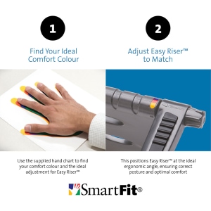 Soporte para portátiles SmartFit™ Easy Riser™ - Soporte de Refrigeración Ergonómico (12"-17") Gris