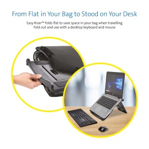 Soporte para portátiles SmartFit™ Easy Riser™ - Soporte de Refrigeración Ergonómico (12"-17") Gris