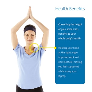 Soporte para portátiles SmartFit™ Easy Riser™ - Soporte de Refrigeración Ergonómico (12"-17") Gris