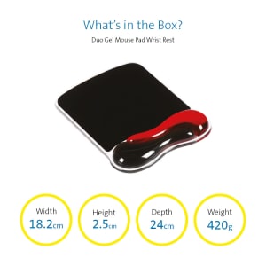 Reposamuñecas Gel Duo Ergonómica - Compatible con Ratones Láser y Ópticos