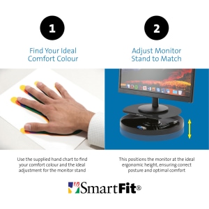 Kensington Spin2 K52787WW Monitor Stand - 18.14 kg Load Capacity - Desktop - Black