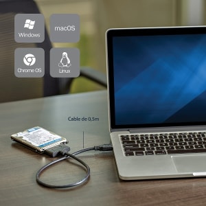 StarTech.com USB 3.1 (10Gbps) Adapter Cable for 2.5" SATA SSD/HDD Drives - Connect a 2.5" SATA SSD/HDD to your computer us