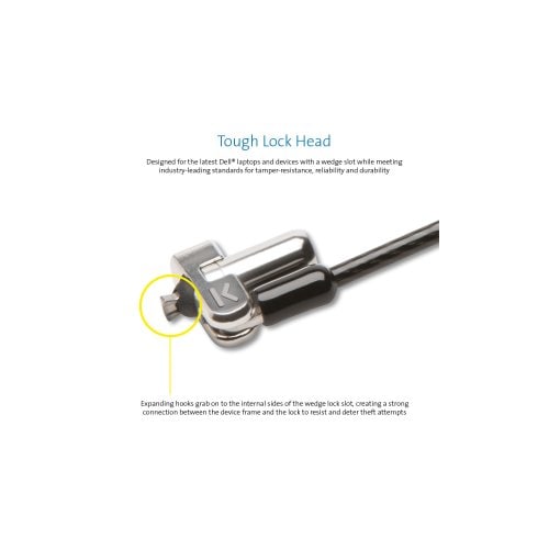 Candado para Portátiles para Dispositivos Dell con Resistente Cabezal de Bloqueo -1.8m