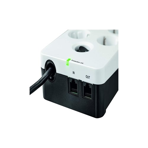 Eaton Protection Box Surge Suppressor/Protector - 8 x DIN, 2 x USB - 2.50 kVA - 230 V AC - Phone