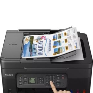 Canon PIXMA G4570 MegaTank Wireless All-in-One Color Inkjet Printer with Refillable Ink Tanks - 4 bottles of ink (1 BK + 1