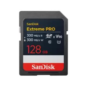 SanDisk Extreme PRO SDSDXDM-128G-GN4IN 128 GB Class 10/UHS-II (U3) V90 SDXC - 1 - 300 MB/s Read - 300 MB/s Write - Lifetim