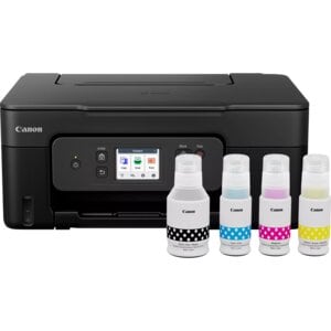 Canon PIXMA G3590 3-in-1 MegaTank Inkjet Printer with Refillable Ink Tanks (4 high-yield ink bottles INCLUDED)