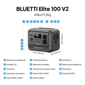 BLUETTI Elite 100 V2 Portable Power Station | 1.800W 1.024Wh