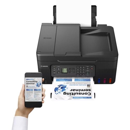 Canon PIXMA G4570 MegaTank Wireless All-in-One Color Inkjet Printer with Refillable Ink Tanks - 4 bottles of ink (1 BK + 1
