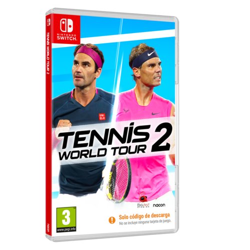 NACON Tennis World Tour 2. Game edition: Standard, Platform: Nintendo Switch, Multiplayer mode, ESRB rating: E (Everyone),