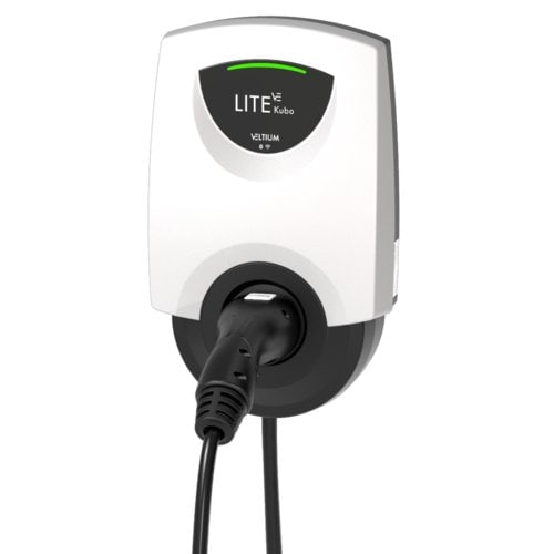 Veltium LITE Kubo Electric Car Charger 22kW 5M Type 2 Three-phase White