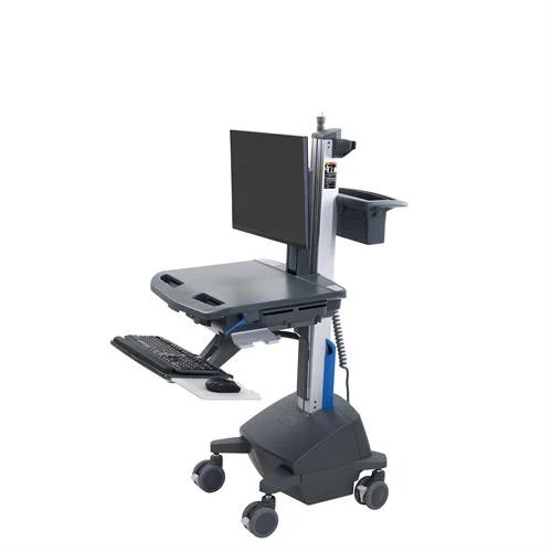 Carro StyleView® con pivote para LCD, batería LiFe, EU (gris oscuro). Maximiza la productividad y promueve el bienestar. E