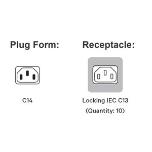 POWERIT RTS BASIC (UPGR) 1U INP (2) IEC60320 C14 INLET 100-240V