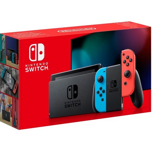 Nintendo Switch 15.7 cm (6.2") Display Touchscreen LCD HAC-001-01 Handheld Game Console - Neon Red, Neon Blue - 1280 x 720