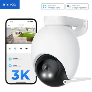 The IMILAB EC6 Panorama is an innovative dual-lens 3.5K spotlight camera with a 180° ultra-wide surveillance angle and 344
