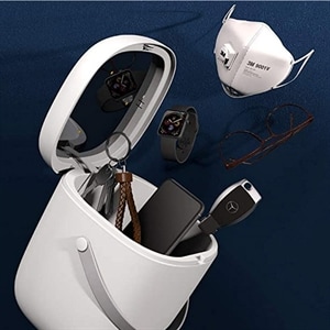 Esterilizador UV portátil 2.5L 6UV-C LED USB-C/4AA, contenedor rígido de 3modos esterilización