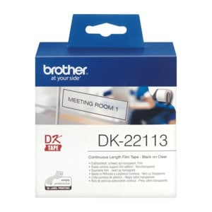 Brother DK22113 Label Tape - 62 mm Width x 15.20 mm Length - Clear