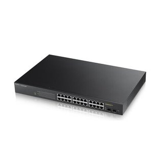 Zyxel GS1900-24HP v2, 24-puertos GbE, L2 PoE Smart Switch, montaje en rack, 170 Watt. Soporta IPv6, VLAN . No gestionable 